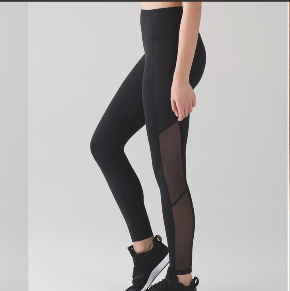 lululemon athletica Pants - Lululemon body con tight mesh high rise leggings